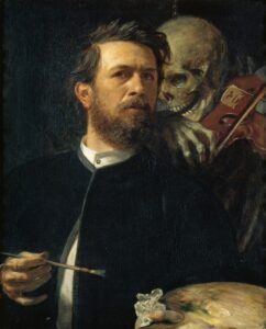 Autoretrato com a Morte Tocando Violino (1872), por Arnold Böcklin.