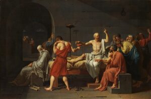 A Morte de Sócrates (1787), por Jacques-Louis David