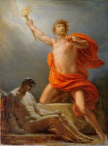 Prometeu trazendo o fogo à humanidade (1817), por Friedrich Heinrich Fuger